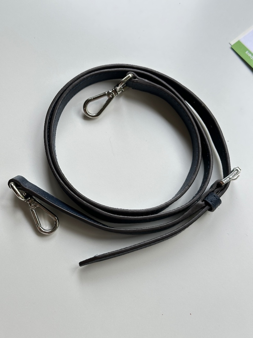 Michael Kors Navy Dark Blue Leather and Silver Hardware Replacement Strap